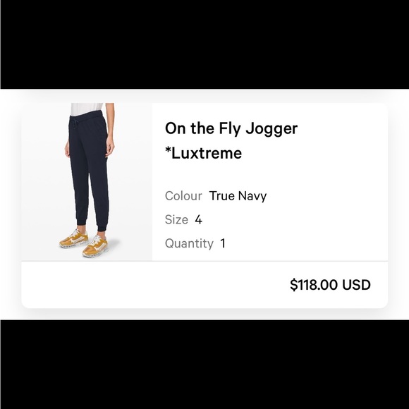 Lululemon On the Fly Jogger *Luxtreme True Navy 28” Size 4 - Picture 14 of 14
